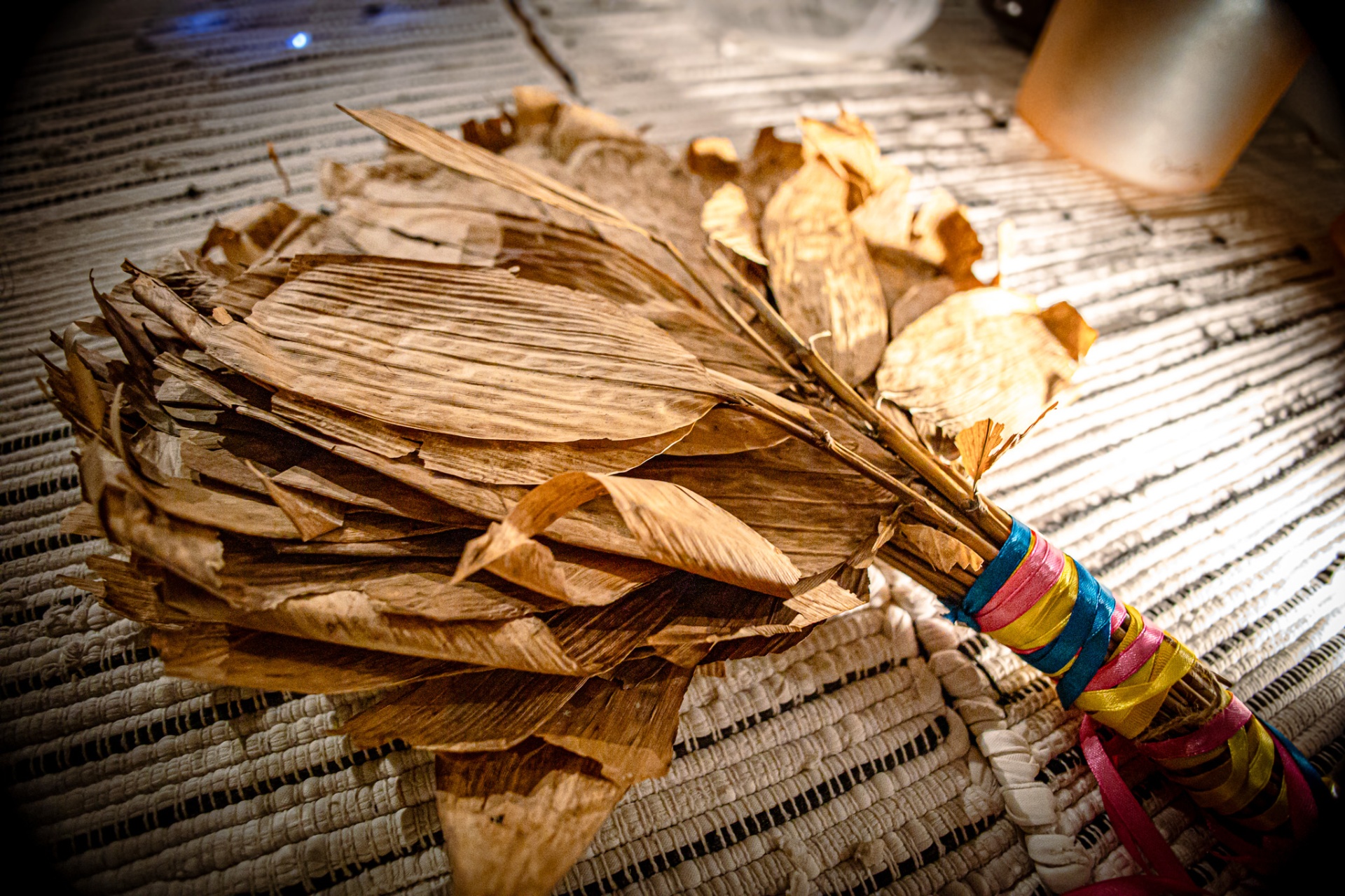 Shamanic palm leaves used in ceremony